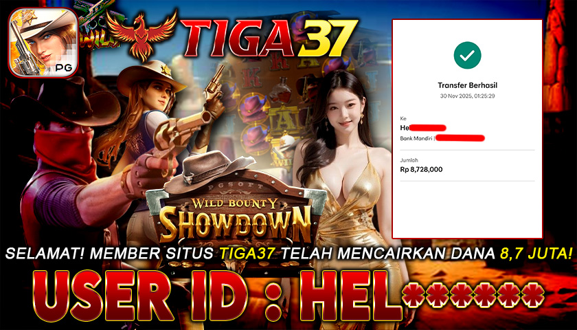 Tiga37 Jackpot Slot Wild Bounty Showdown Menang Rp 8.728.000,- Lunas