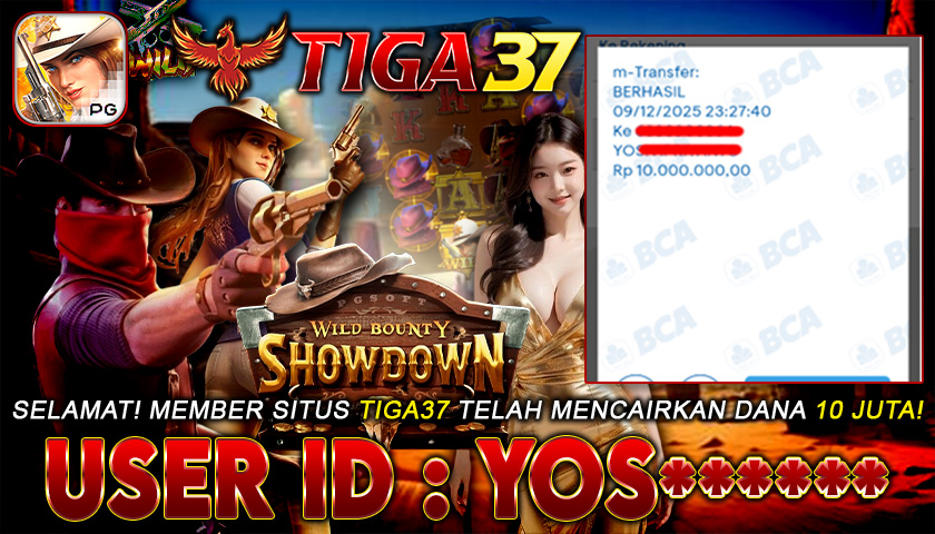 Tiga37 Jackpot Slot Wild Bounty Showdown Menang Rp 10.000.000,- Lunas