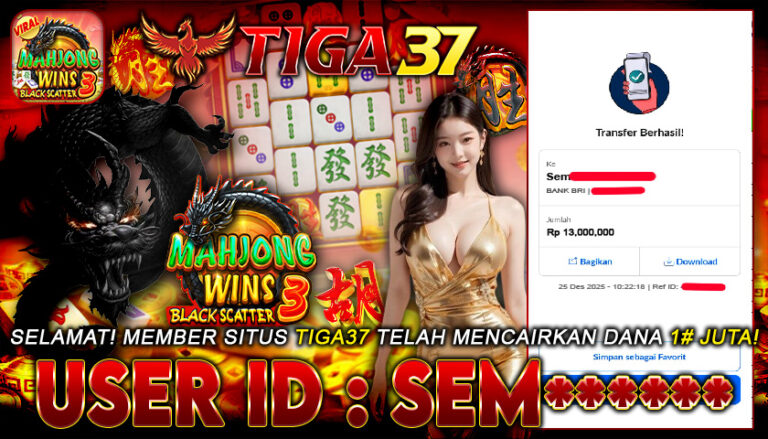 BUKTI KEMANANGAN TIGA37 100