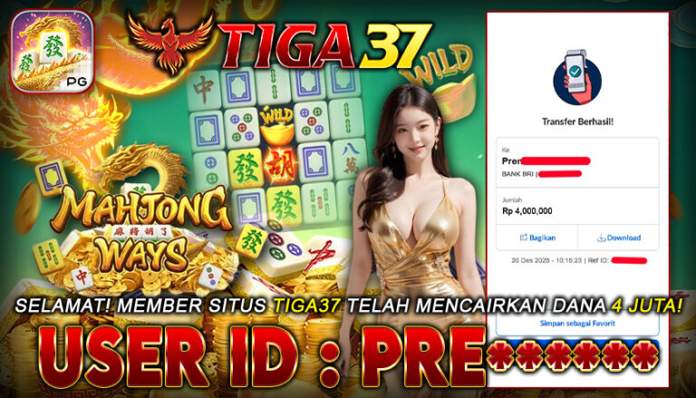 BUKTI KEMANANGAN TIGA37 88