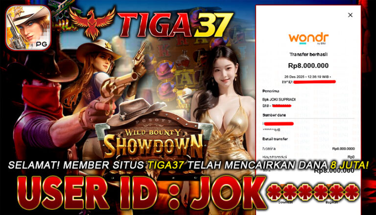 BUKTI KEMANANGAN TIGA37 SHOWDOWN