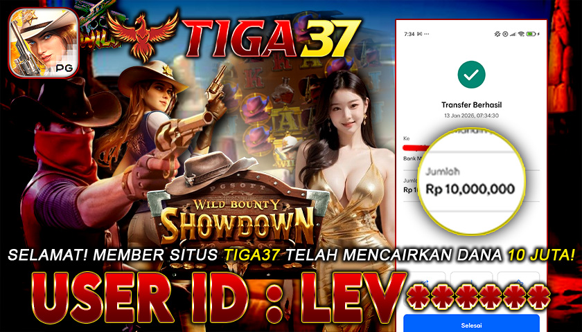 Tiga37 Jackpot Slot Wild Bounty Showdown Menang Rp 10.000.000,- Lunas